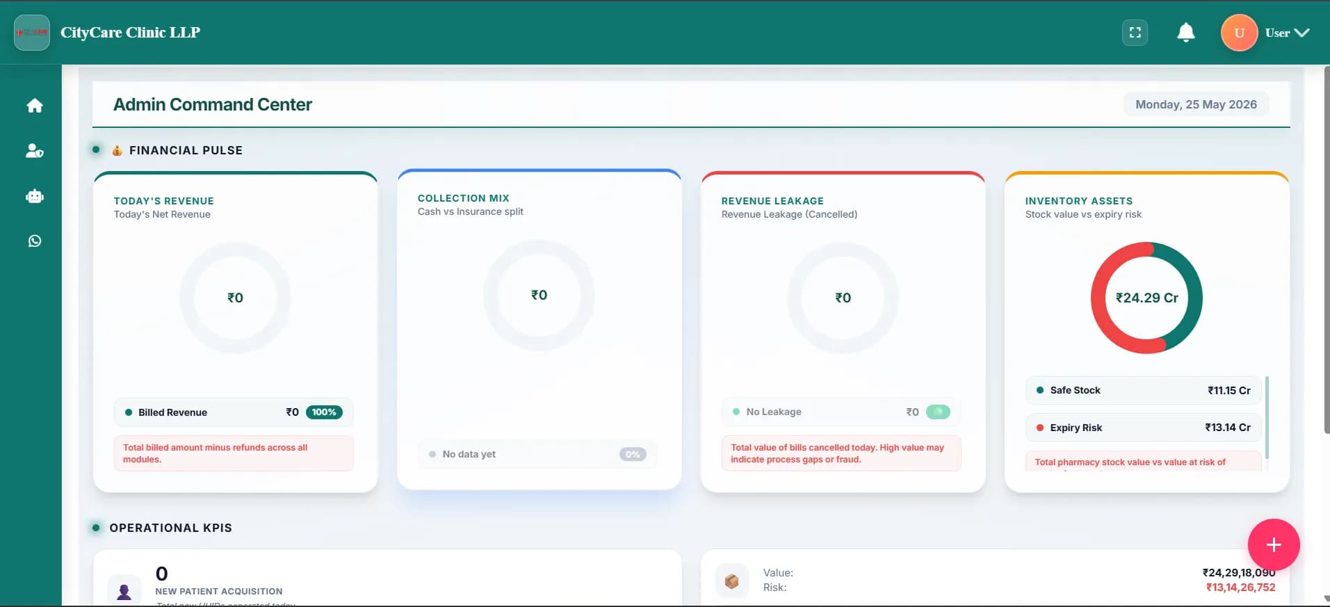 Doctor using hospital management system