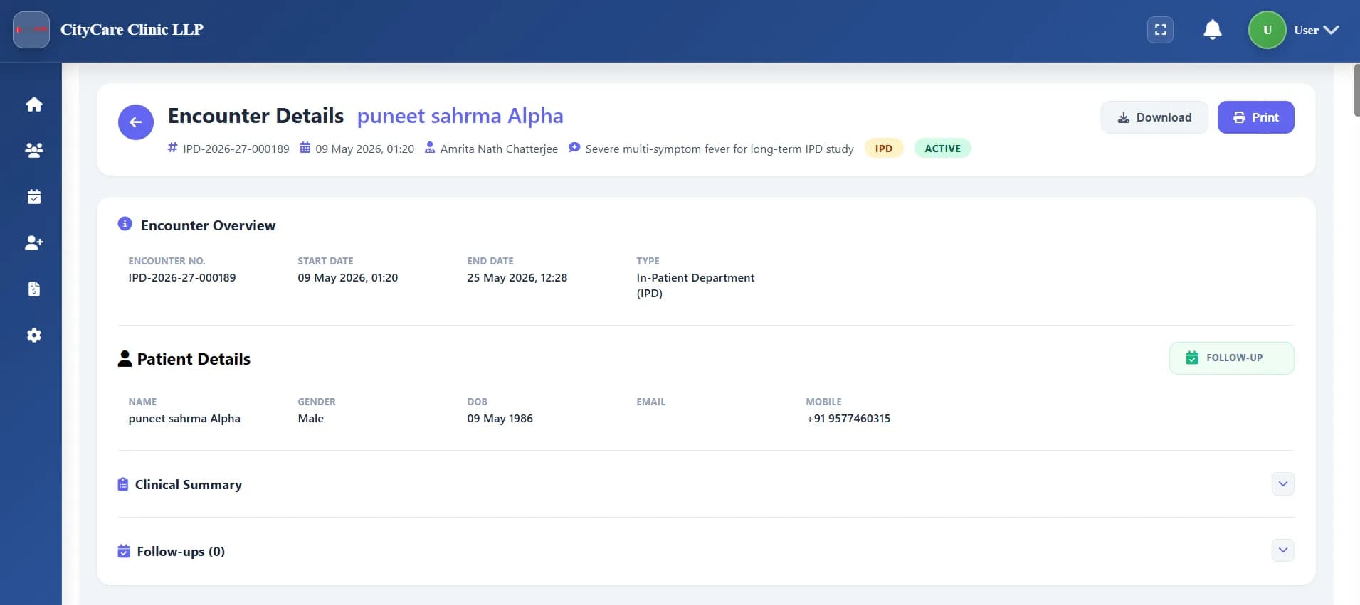 Cliniqwise Dashboard